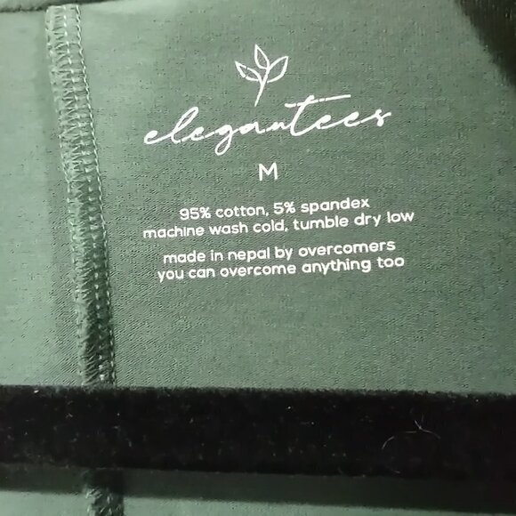 Elegentees Wrap Cardigan Front Tie Dark Forest Green Size Medium - Picture 4 of 4